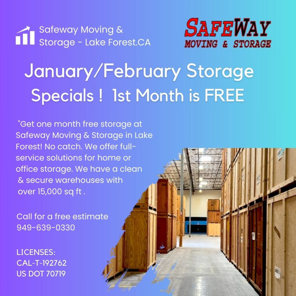 january february storage specials